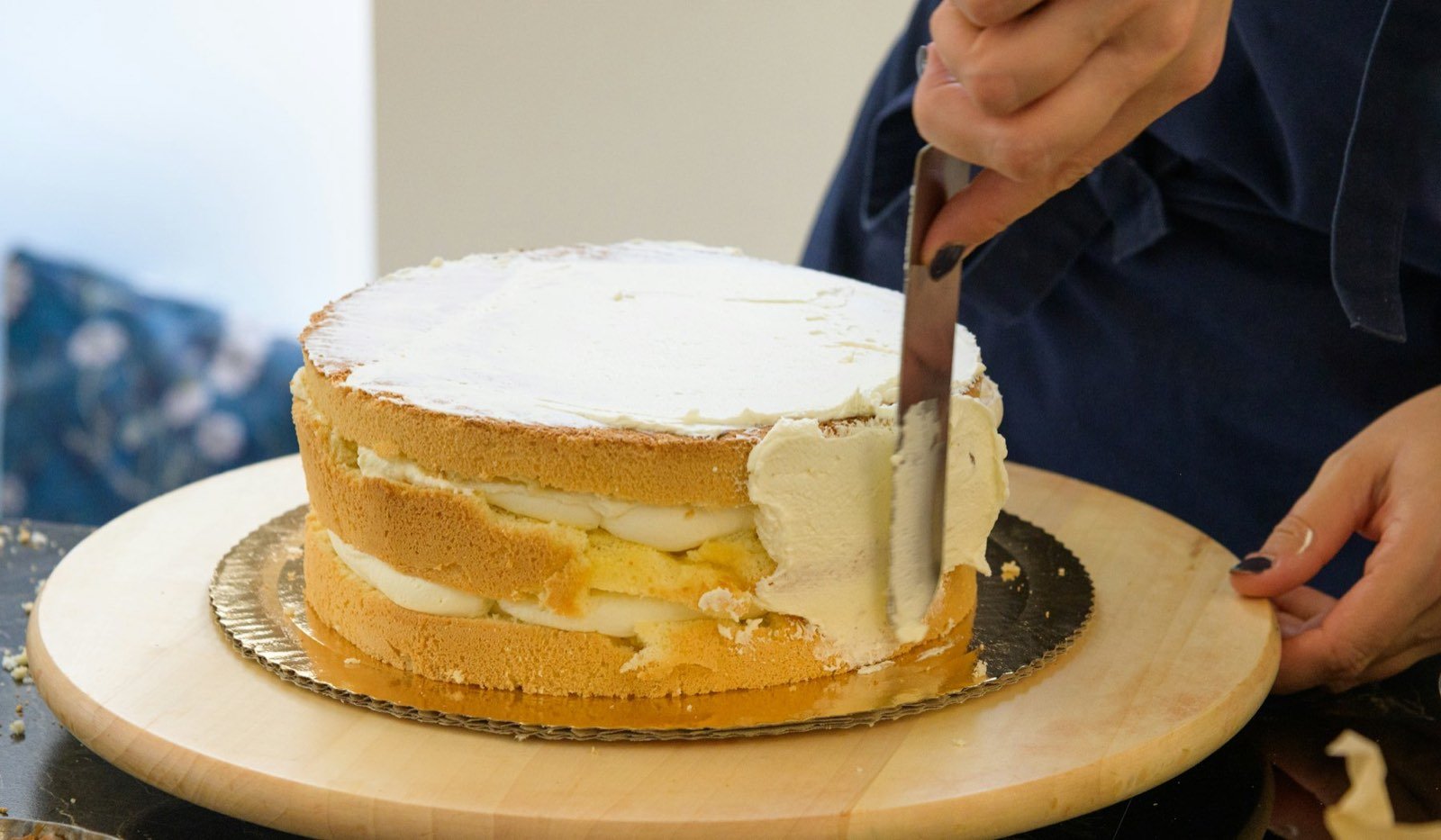 Cake being cut